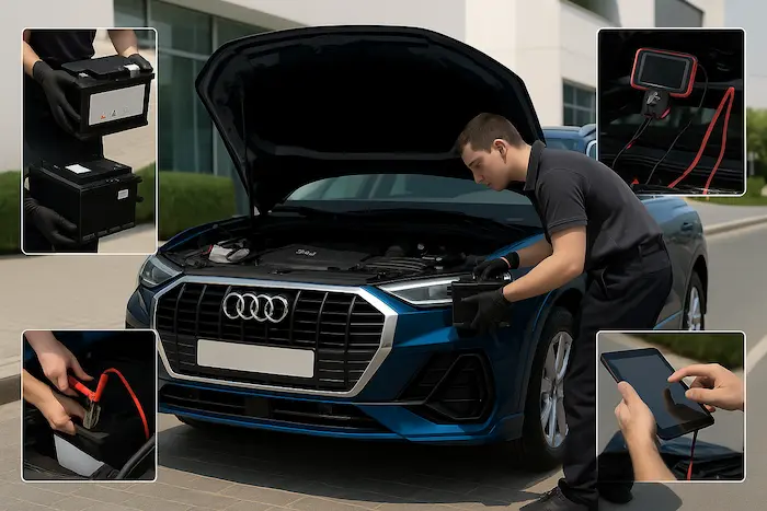 Modern Audi car under natural light