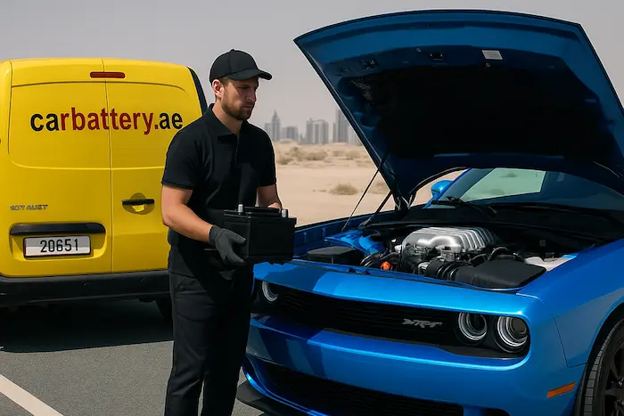 Reliable battery powering the electrical needs of Dodge vehicles.