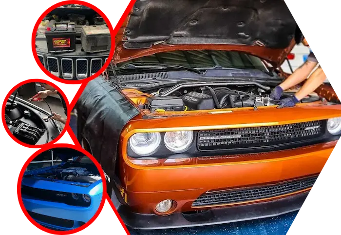 Dodge battery replacement service in Dubai.