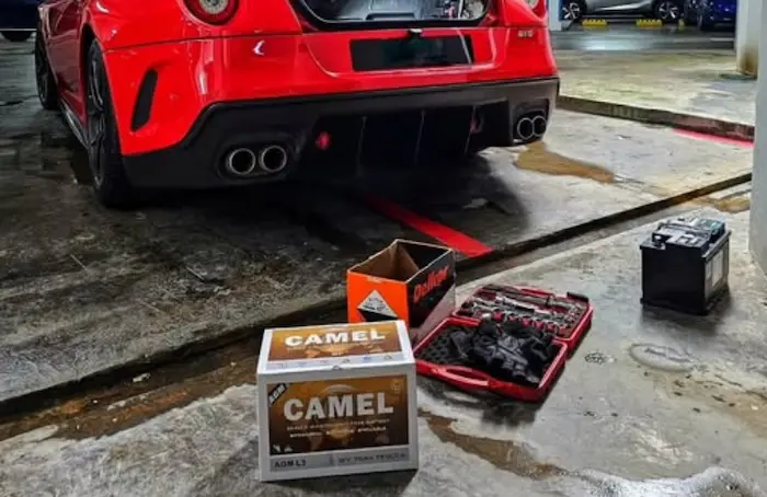 Ferrari car showcasing advanced electrical systems and performance