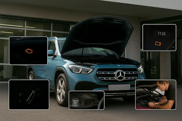 Modern Mercedes-Benz under natural light