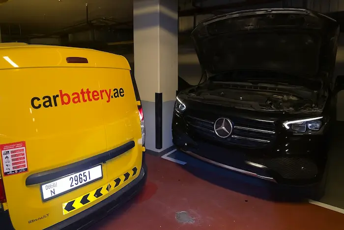 Mercedes-Benz car interior with digital dashboard