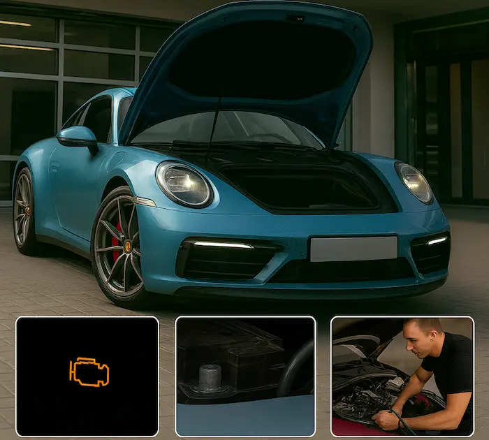 Modern Porsche under natural light