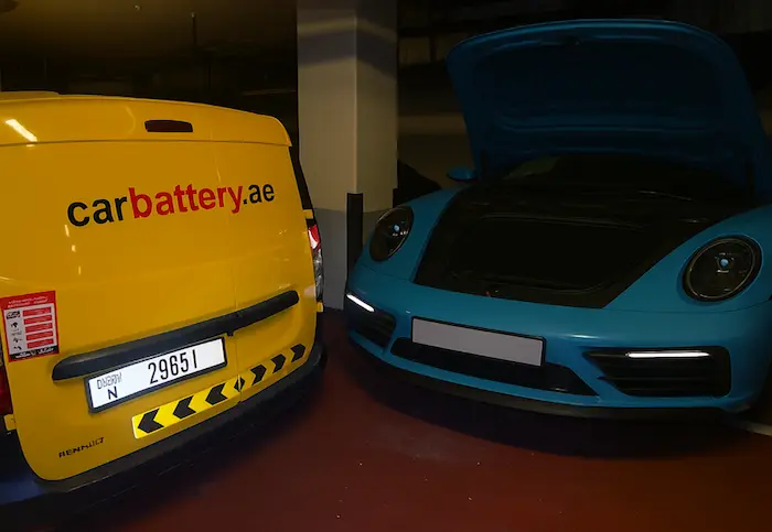 Porsche interior with premium dashboard and steering