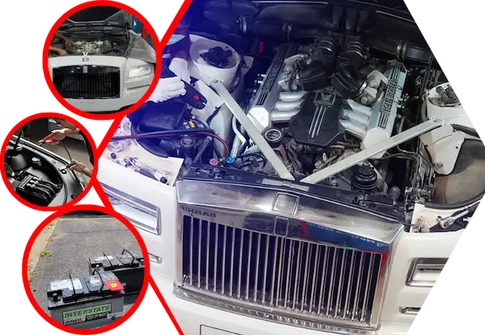 Elegant Rolls-Royce luxury sedan on the road